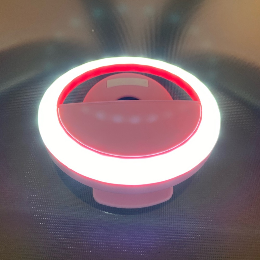 Pink Background Selfie Ring Light